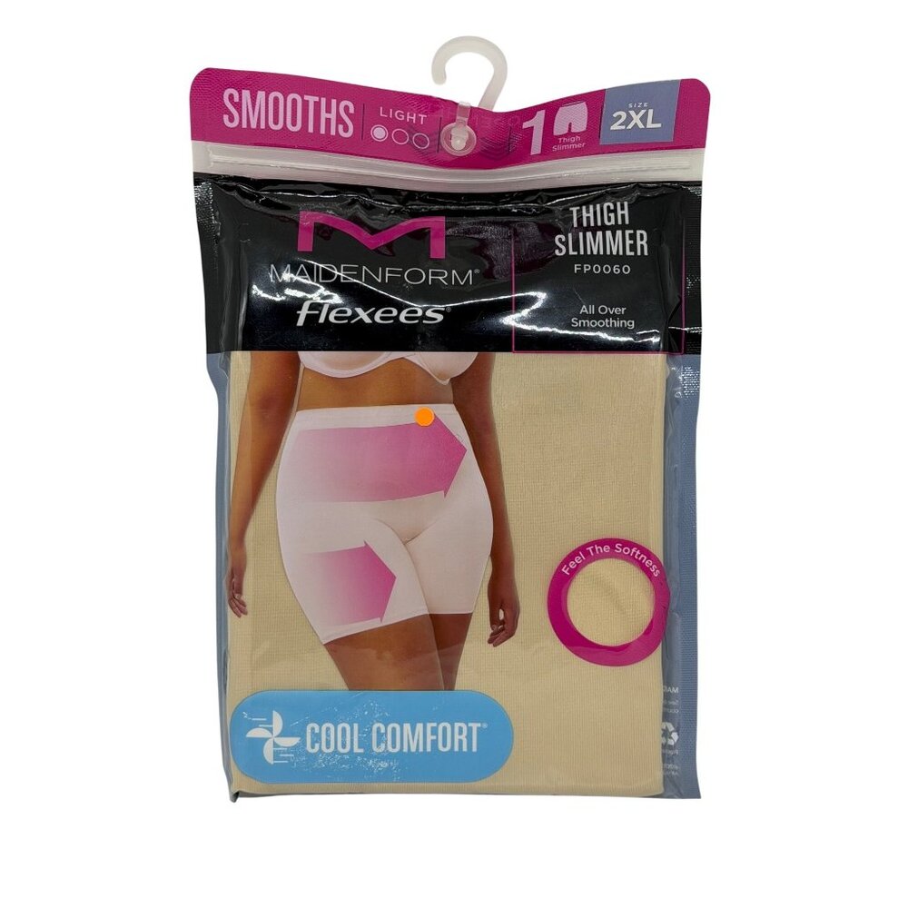 NWT Maidenform Flexees‎ 2XL Thigh Slimmer Light Control Shaper Under-Clothing